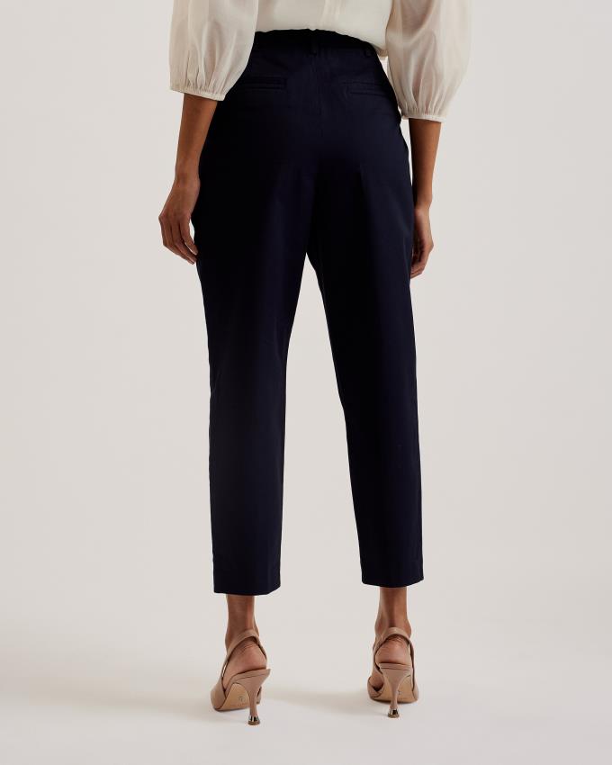 Pantalon Ted Baker High Rise Carrot Leg Bleu Foncé Femme | BMS-71085736